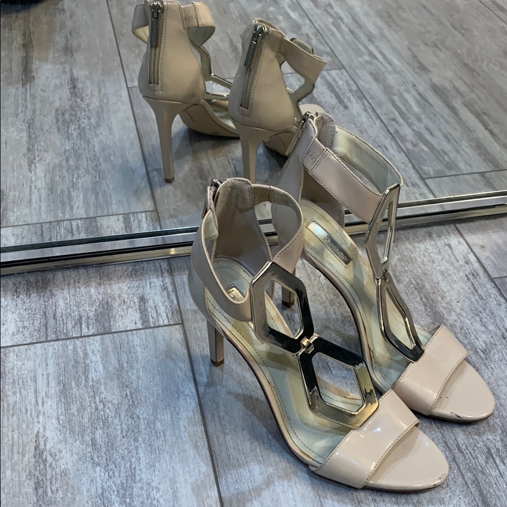 BCBG Beige High Heel Sandals
